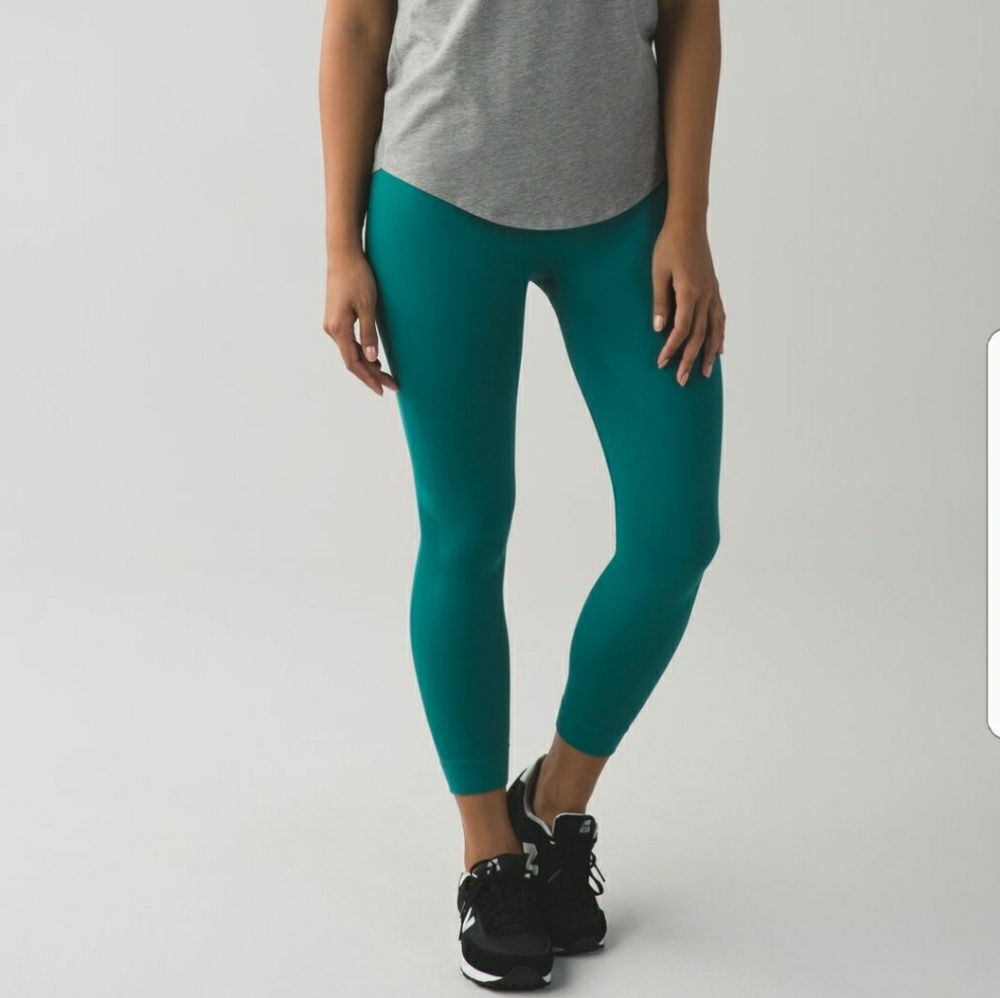 LULULEMON Zone In Crop Fort (Dark Teal) Sz 2